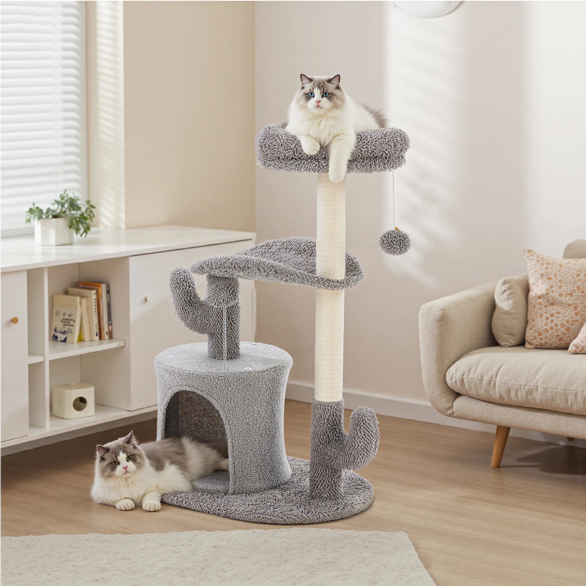 JHK 33IN Cat Tree Tall Multi-Level Tower