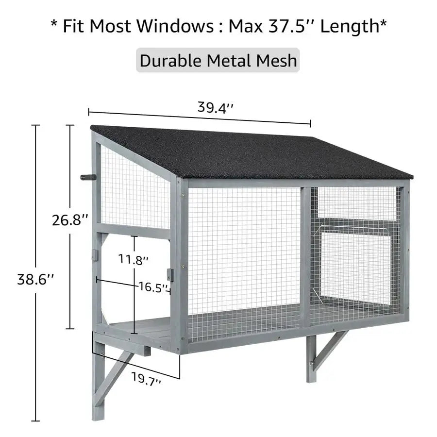 Cat Window Box Enclosure for Indoor Cats