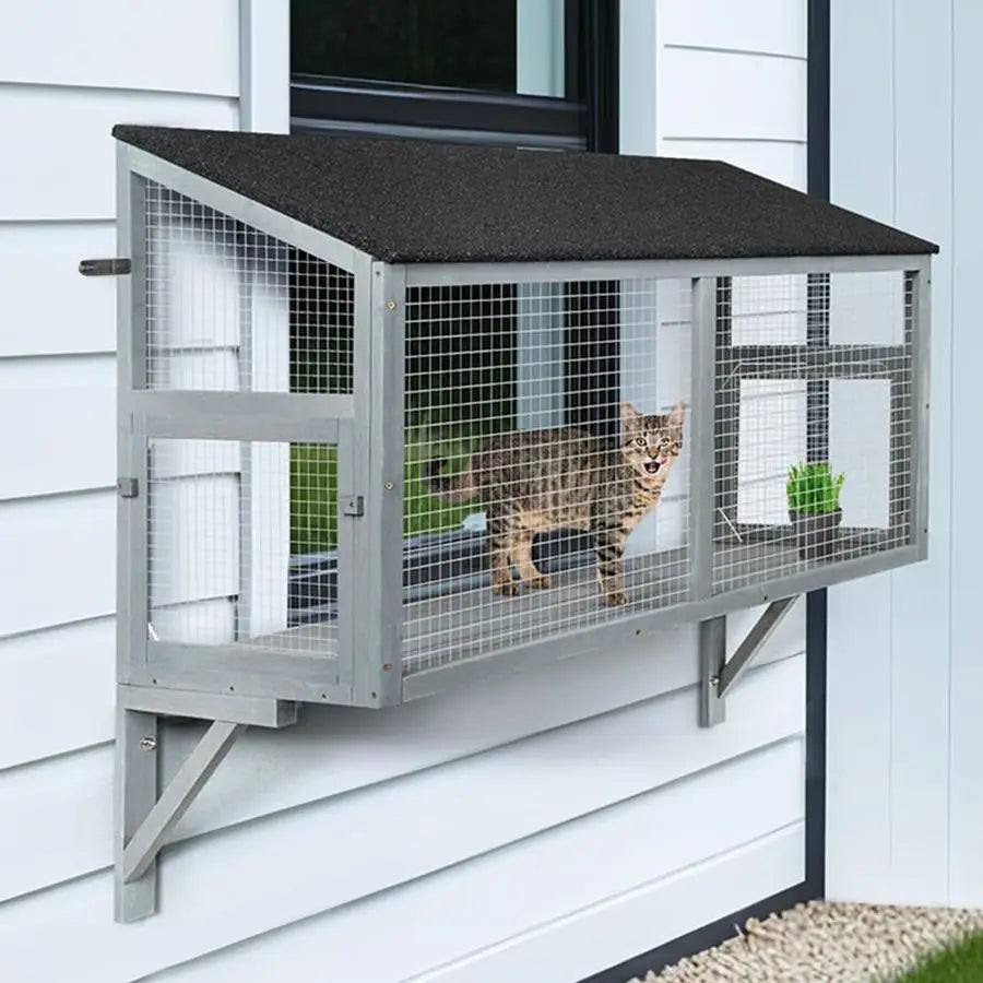 Cat Window Box Enclosure for Indoor Cats