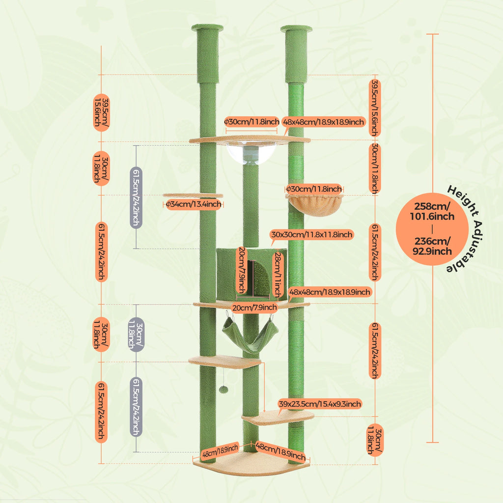 Floor to Ceiling Cat Tree\ scratch pad