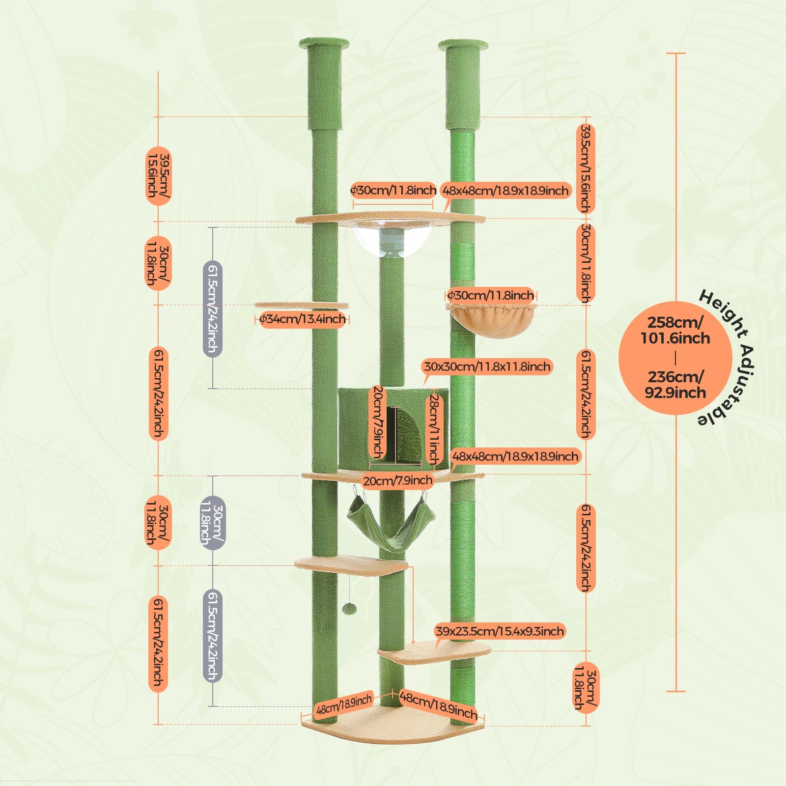 Floor to Ceiling Cat Tree\ scratch pad