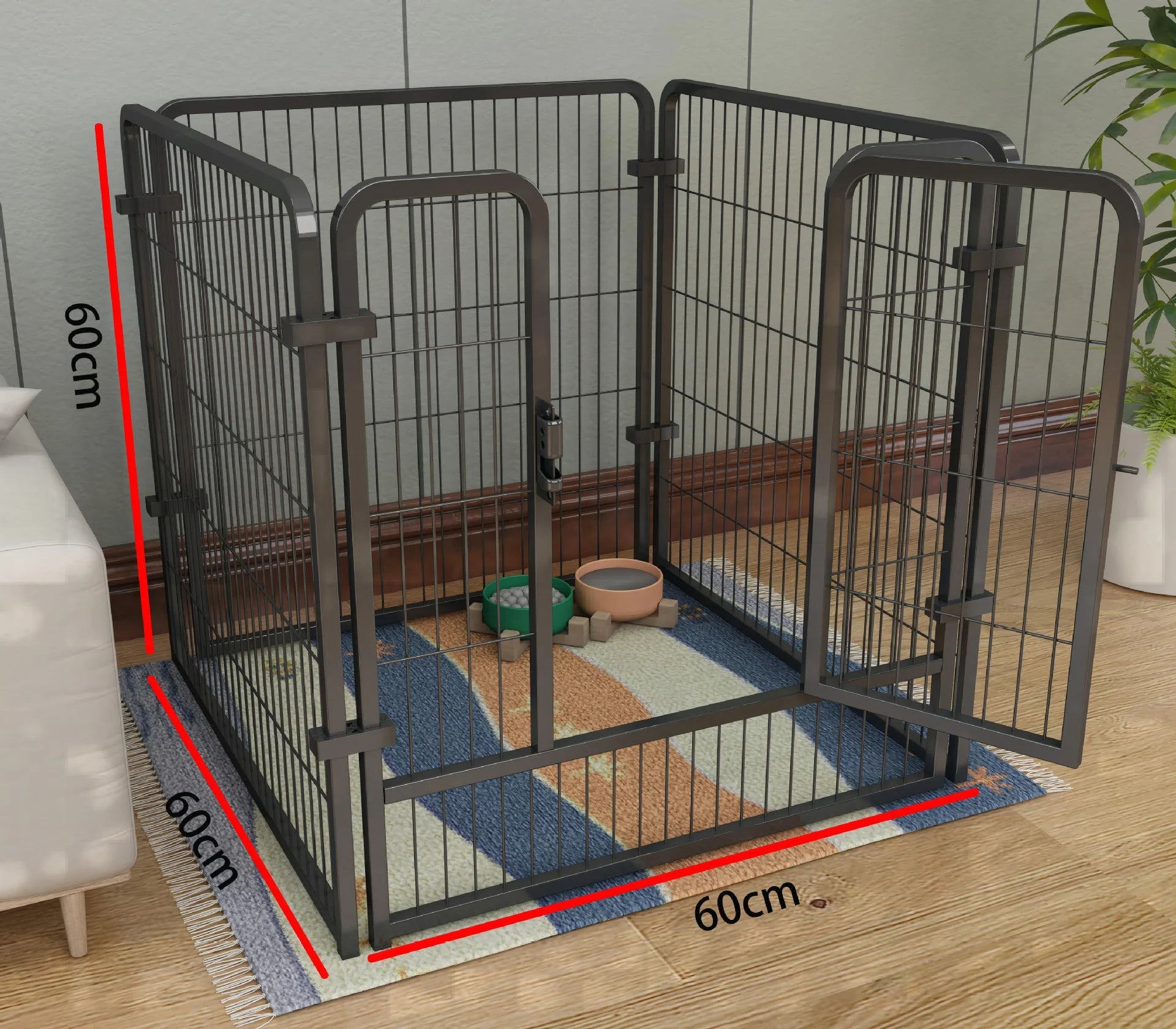 4/6 Panels Dog Fence Playpen