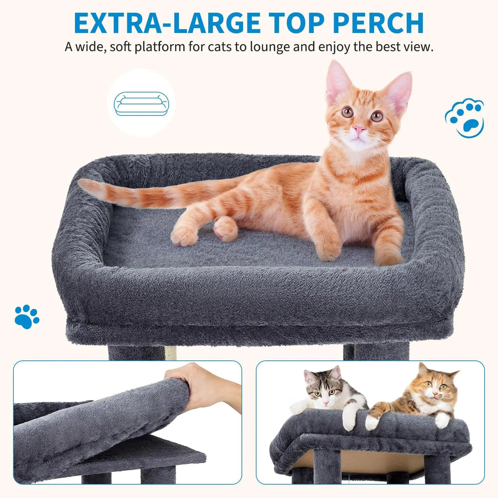 61" Heavy-Duty Multi-Level Cat Tree For Large Cats